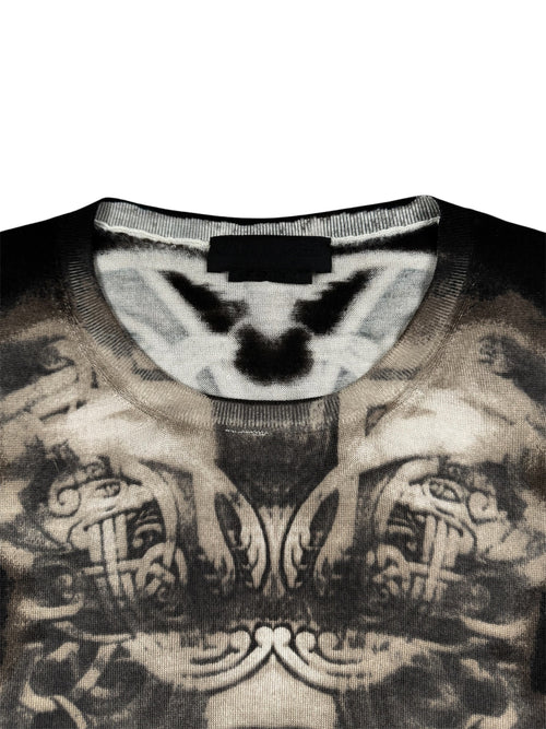Alexander McQueen AW2010 “An Bailitheoir Cnámh” Tribal Skeleton Tattoo Knit