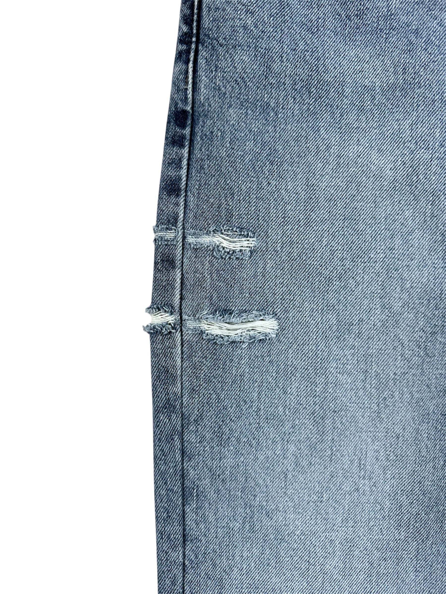 Gucci By Tom Ford SS1999 Distressed Artisanal Aztec Beaded Denim Jeans