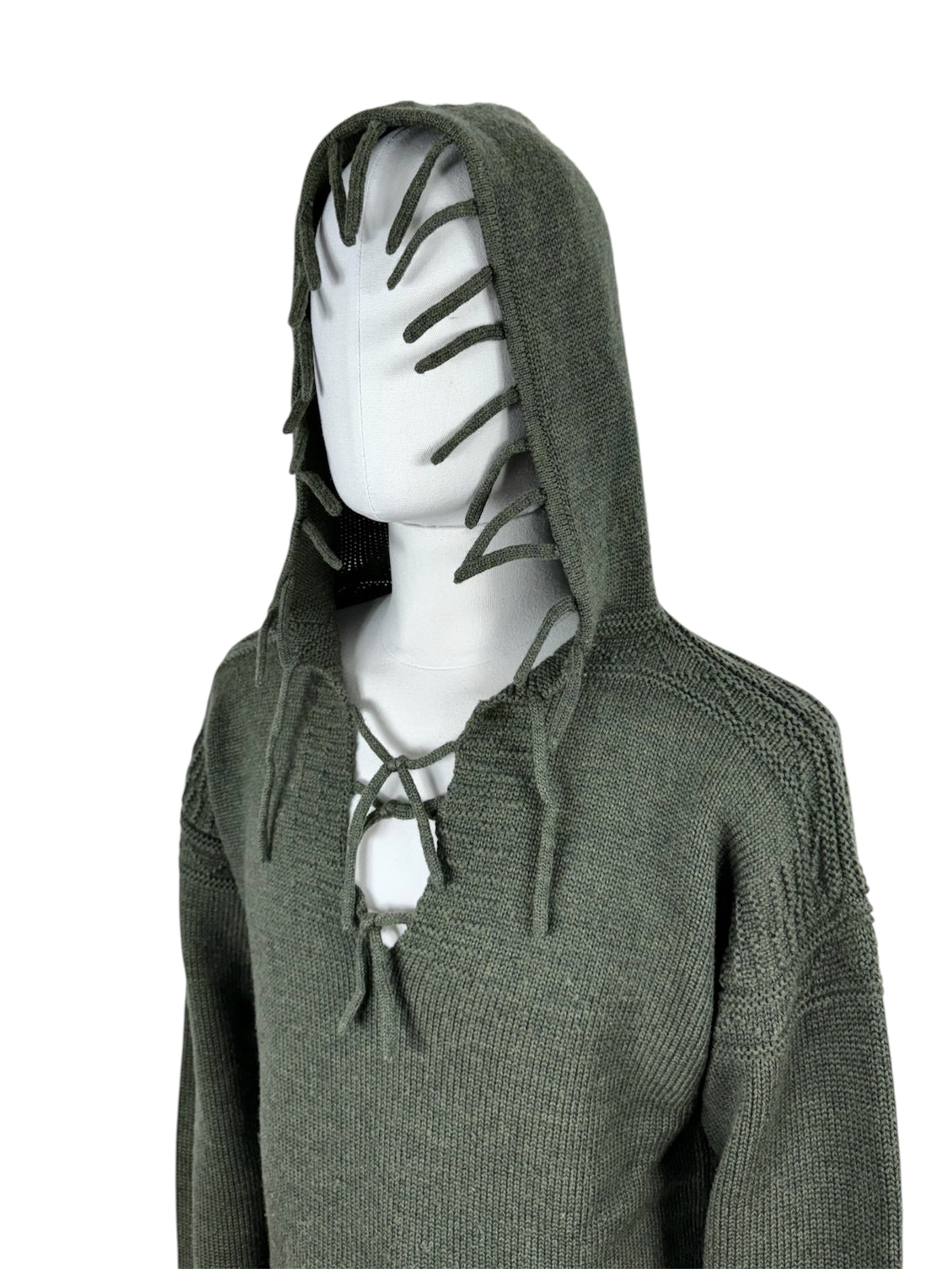 Alexander McQueen AW1999 “The Overlook” Merino Fringe Knit Hoodie