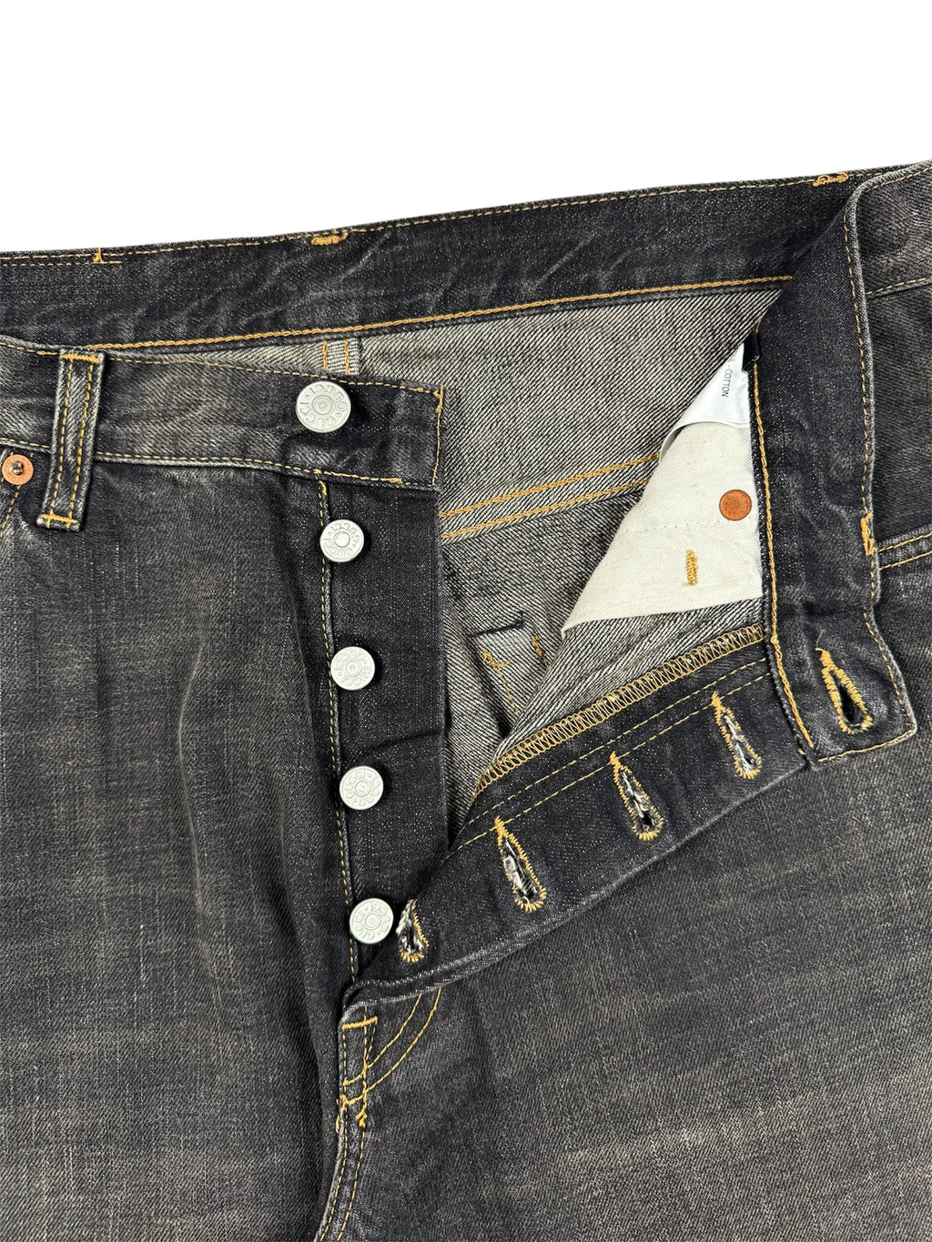 Gucci by Tom Ford Faded Black Mudwash Bootcut Jeans