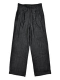 Jean Paul Gaultier 90s Pleated Wide Leg Wool Pinstripe Trousers