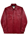 YSL Rive Gauche by Hedi Slimane AW1998 Red Leather Utility Jacket