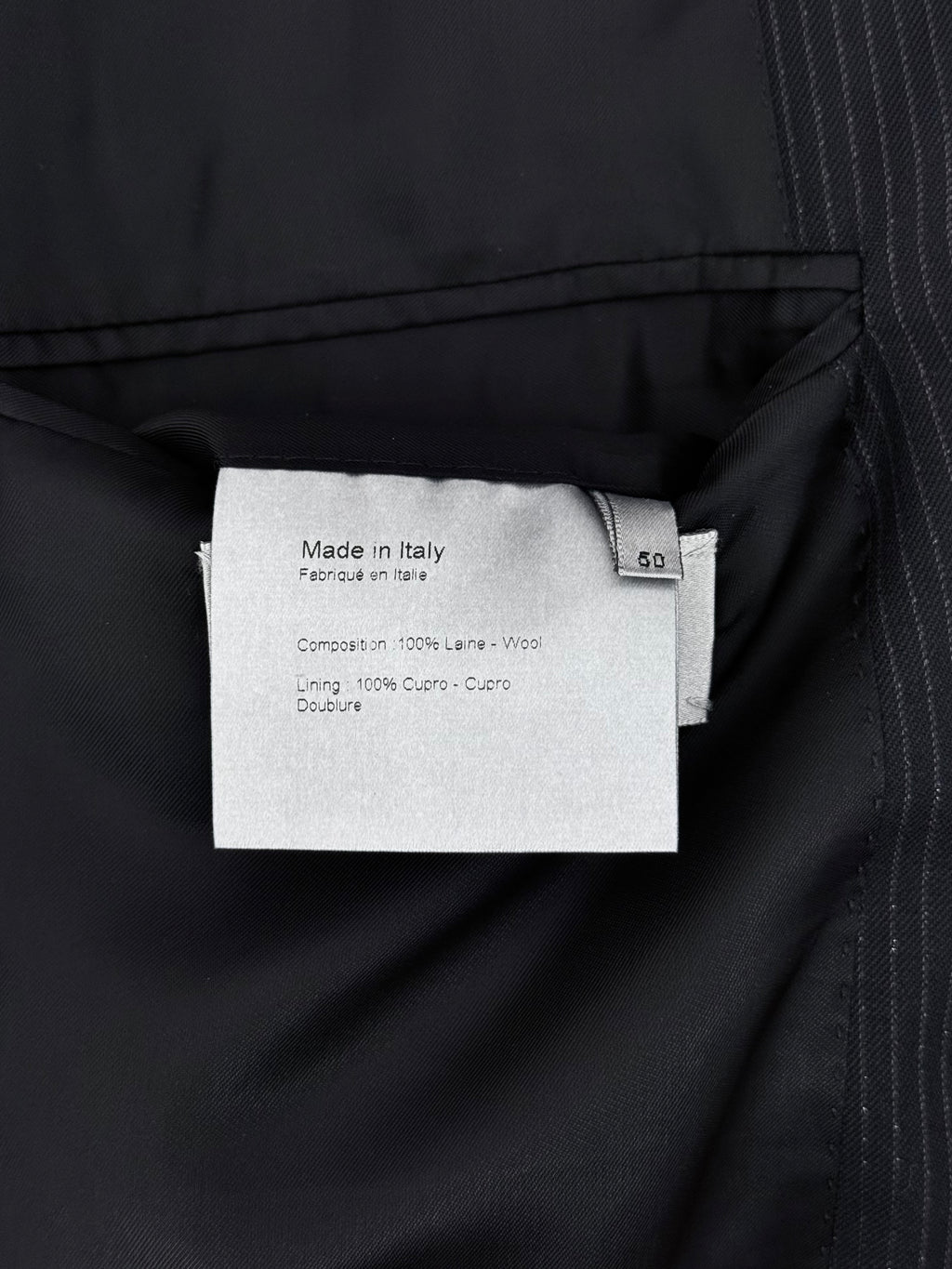 Dior Homme SS2002 “Boys Don’t Cry” Glitter Pinstripe Suit
