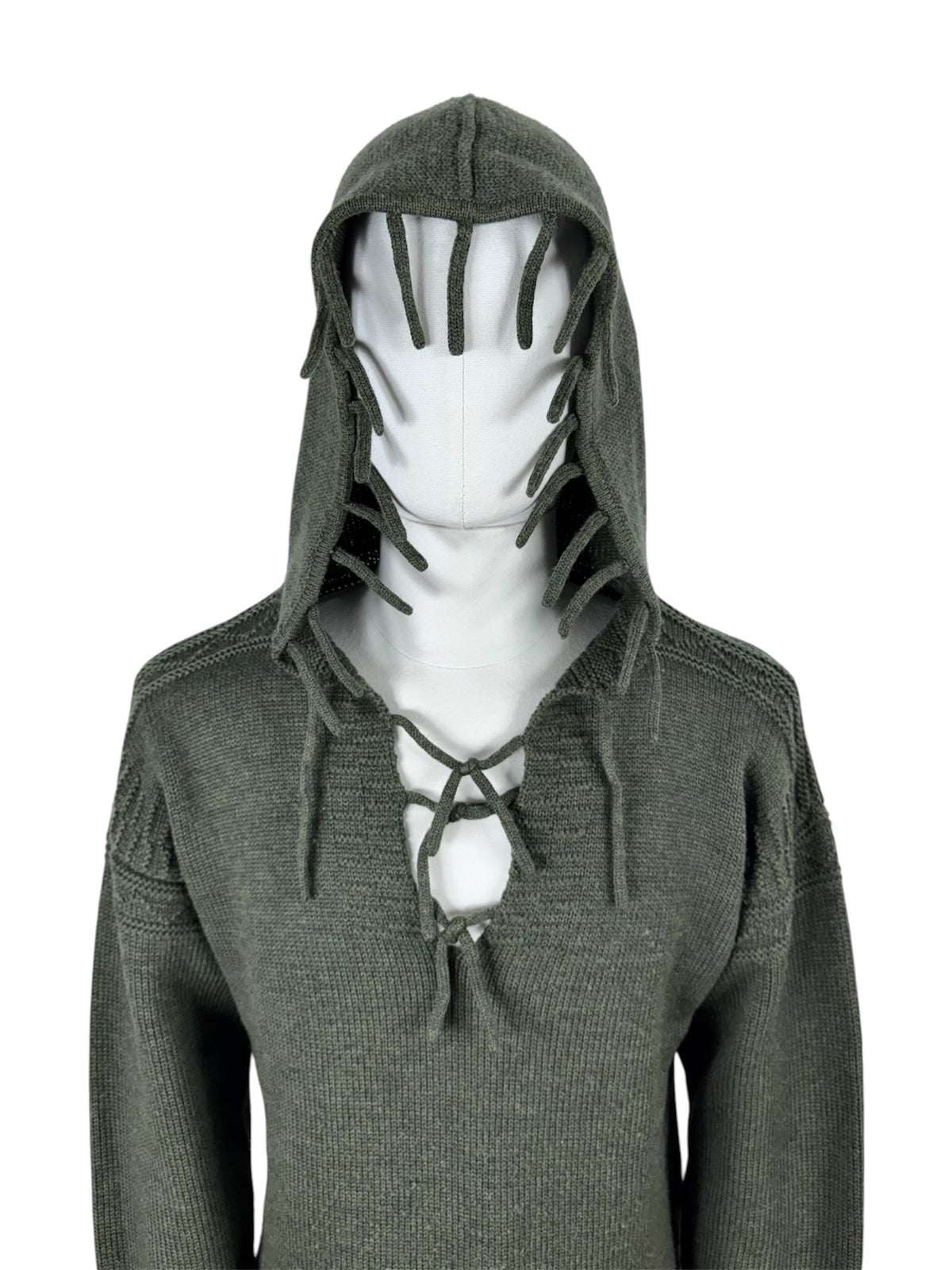 Alexander McQueen AW1999 “The Overlook” Merino Fringe Knit Hoodie