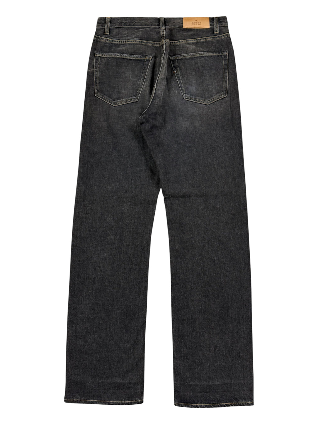Gucci by Tom Ford Faded Black Mudwash Bootcut Jeans